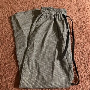 Men's Gray Plaid Pants